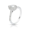 Thumbnail Image 2 of 18ct White Gold & Platinum 0.50ct Diamond Pear Shaped Double Halo Ring