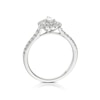 Thumbnail Image 3 of 18ct White Gold & Platinum 0.50ct Diamond Pear Shaped Double Halo Ring