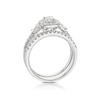 Thumbnail Image 3 of Platinum 0.75ct Diamond Cushion Shaped Bridal Set