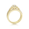 Thumbnail Image 3 of 18ct Yellow Gold 0.75ct Diamond Cushion Shaped Bridal Set