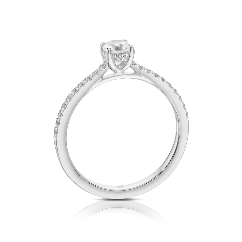 Main Image 3 of The Diamond Story Platinum 0.50ct Diamond Round Cut Solitaire Ring