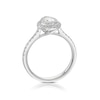 Thumbnail Image 3 of The Diamond Story Platinum 0.75ct Diamond Pear Shaped Double Halo Ring