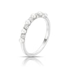 Thumbnail Image 2 of 9ct White Gold 0.10ct Diamond & Cultured Freshwater Pearl Eternity Ring