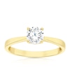 Thumbnail Image 1 of 9ct Yellow Gold 5.5mm Cubic Zirconia Solitaire Ring