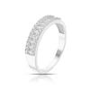 Thumbnail Image 2 of 9ct White Gold Three Row Cubic Zirconia Eternity Ring