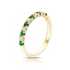 Thumbnail Image 2 of 9ct Yellow Gold Created Emerald & Cubic Zirconia Eternity Ring