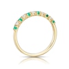 Thumbnail Image 3 of 9ct Yellow Gold Created Emerald & Cubic Zirconia Eternity Ring