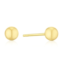 18ct Yellow Gold 4mm Ball Stud Earrings