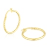 Thumbnail Image 1 of 9ct Yellow Gold 20mm Diamond Cut Hoop Earrings