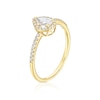 Thumbnail Image 2 of 9ct Yellow Gold Cubic Zirconia Pear Shaped Halo Ring