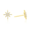 Thumbnail Image 1 of 9ct Yellow Gold Cubic Zirconia Pavé Star Stud Earrings