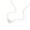 Thumbnail Image 2 of 9ct Yellow Gold 16+2&quot; Round & Pear Cubic Zirconia Necklace