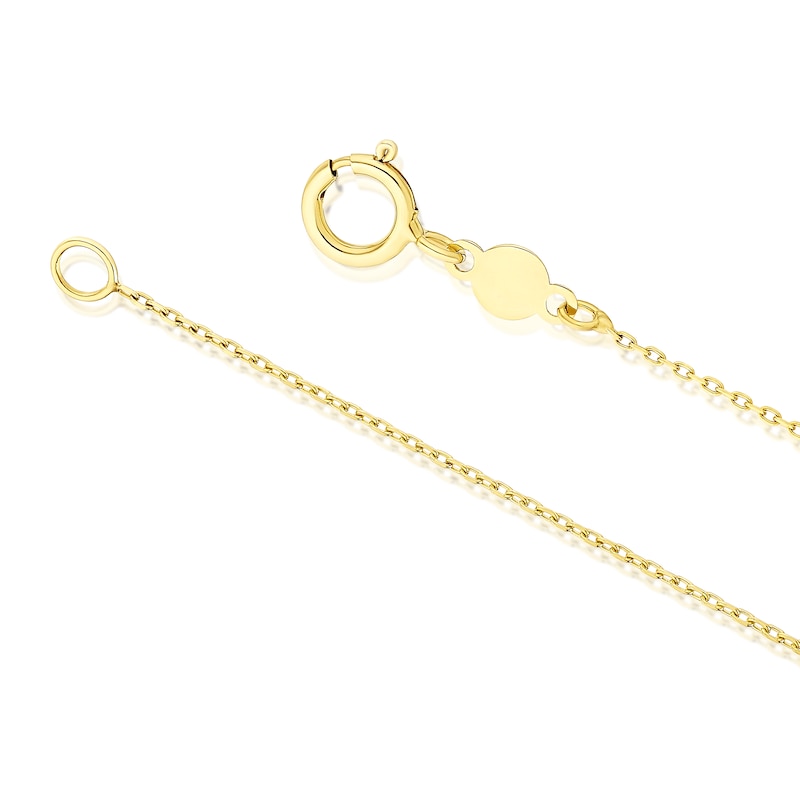 Main Image 3 of 9ct Yellow Gold 18&quot; Open Twist Circle Pendant Necklace