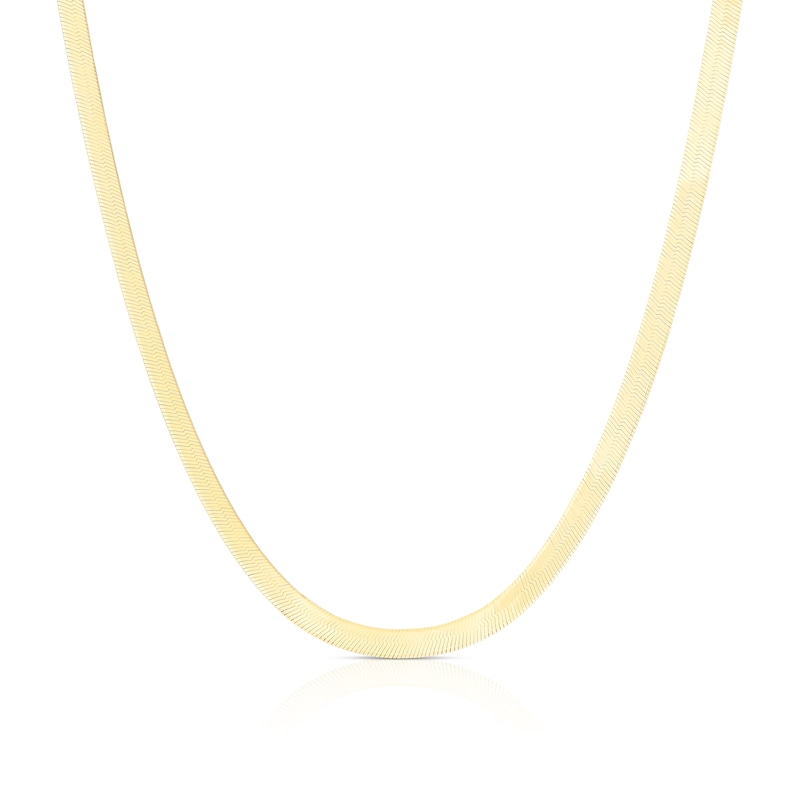 Main Image 1 of 18ct Yellow Gold 16+2&quot; Herringbone Chain