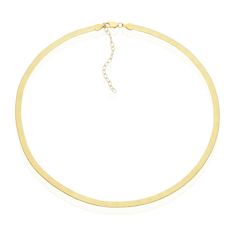 Main Image 2 of 18ct Yellow Gold 16+2&quot; Herringbone Chain