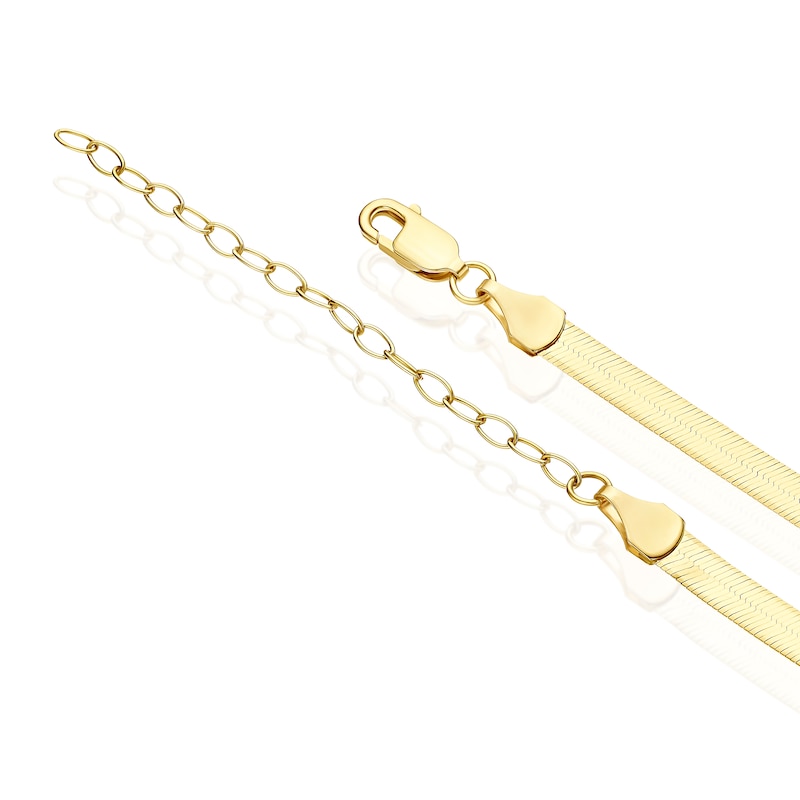 Main Image 3 of 18ct Yellow Gold 16+2&quot; Herringbone Chain