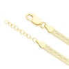 Thumbnail Image 3 of 9ct Yellow Gold 16&quot; Sparkle Herringbone Chain Necklace