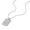 Thumbnail Image 2 of Sterling Silver 20&quot; Braided Dog Tag Necklace