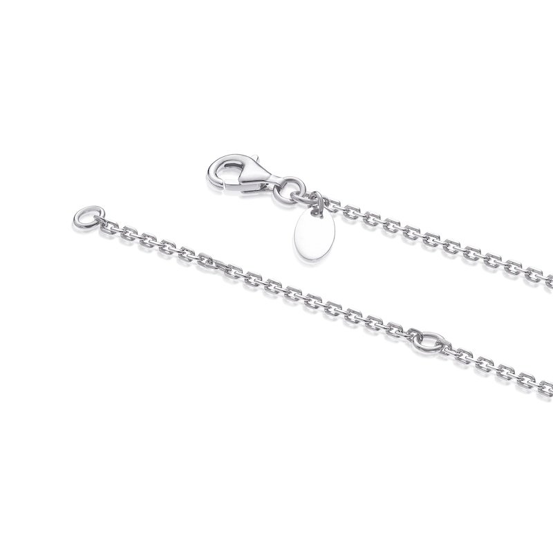 Main Image 3 of Sterling Silver 20&quot; Braided Dog Tag Necklace