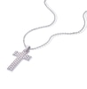 Thumbnail Image 2 of Sterling Silver 20&quot; Braided Cross Pendant