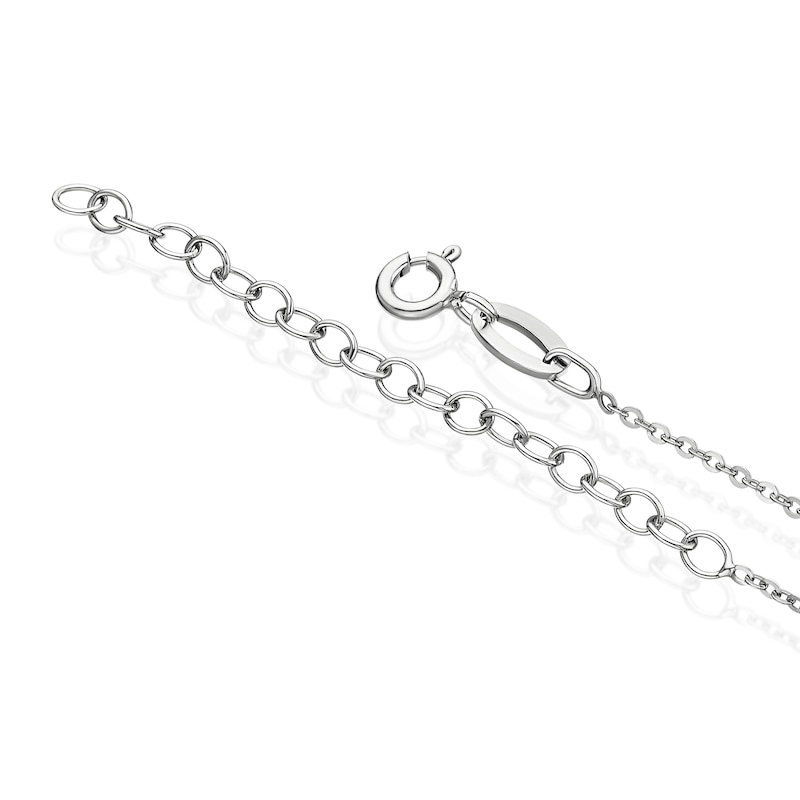 Main Image 3 of Sterling Silver 17.5+2&quot; Diamond Cut Ball Station Necklace