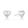 Thumbnail Image 1 of Sterling Silver Polished Heart Stud Earrings