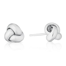 Sterling Silver Polished Knot Stud Earrings