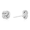 Thumbnail Image 1 of Sterling Silver Textured Knot Stud Earrings