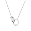 Thumbnail Image 1 of Sterling Silver 16&quot; Cubic Zirconia Interlinking Circle Pendant