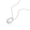 Thumbnail Image 2 of Sterling Silver 17+1&quot; Open Teardrop Cubic Zirconia Pendant