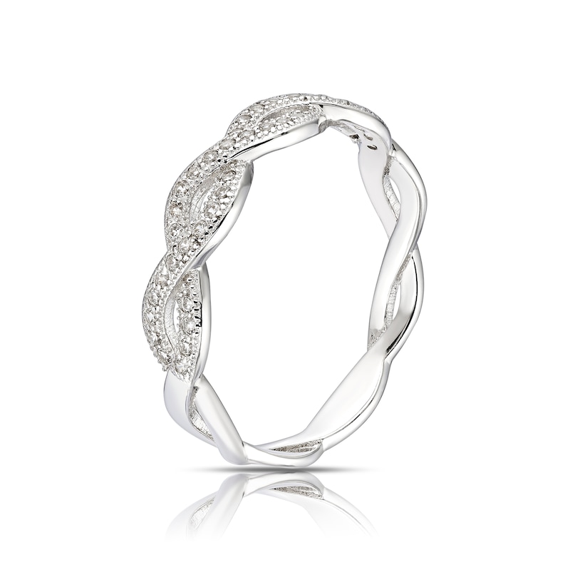 Main Image 2 of Sterling Silver Cubic Zirconia Twist Ring