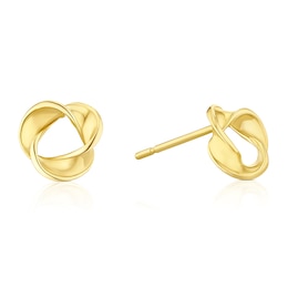 9ct Yellow Gold Open Twisted Stud Earrings