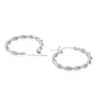 Thumbnail Image 2 of Sterling Silver 15mm Textured Twist Hoop Earrings