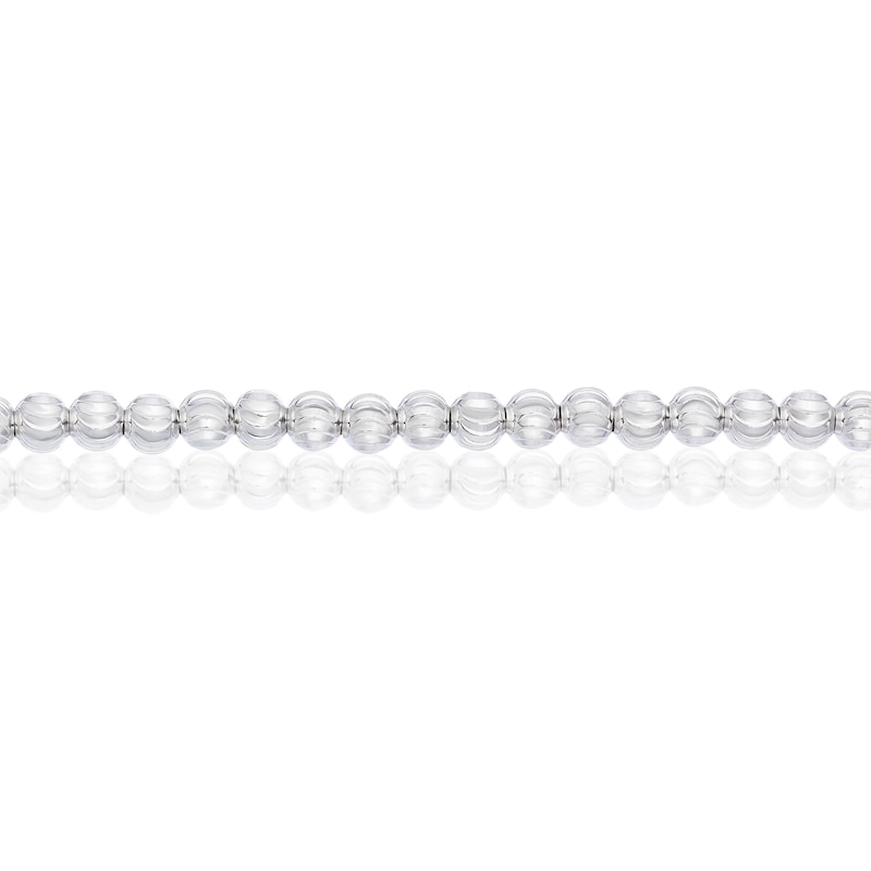 Main Image 2 of Sterling Silver Diamond Cut Beaded Ball Bracelet