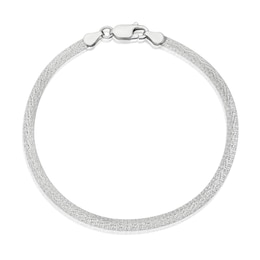 Sterling Silver 7.25&quot; Herringbone Bracelet