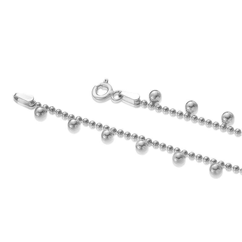 Main Image 3 of Sterling Silver 18&quot; Multi Polished Ball Drop Necklace