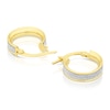 Thumbnail Image 2 of 9ct Yellow Gold 10mm Glitter Hoop Earrings