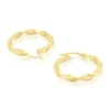 Thumbnail Image 2 of 9ct Yellow Gold 25mm Textured Twist Greek Key Hoop Earrings