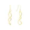 Thumbnail Image 1 of 9ct Yellow Gold Polished Twist 3D Drop Earrings