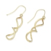 Thumbnail Image 2 of 9ct Yellow Gold Polished Twist 3D Drop Earrings