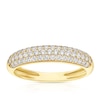 Thumbnail Image 1 of 9ct Yellow Gold Cubic Zirconia Triple Row Pavé Ring