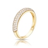 Thumbnail Image 2 of 9ct Yellow Gold Cubic Zirconia Triple Row Pavé Ring