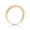 Thumbnail Image 3 of 9ct Yellow Gold Cubic Zirconia Triple Row Pavé Ring