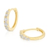 Thumbnail Image 1 of 9ct Yellow Gold Graduated Cubic Zirconia Huggie Hoop Earrings