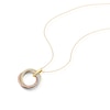 Thumbnail Image 2 of 9ct Tri Gold 16+2&quot; Multi Circle Cubic Zirconia Pendant