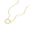 Thumbnail Image 2 of 9ct Yellow Gold 18&quot; Diamond Cut Beaded Circle Necklace