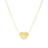 Thumbnail Image 1 of 9ct Yellow Gold 16+2&quot; Diamond Cut Heart Pendant