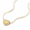 Thumbnail Image 2 of 9ct Yellow Gold 16+2&quot; Diamond Cut Heart Pendant