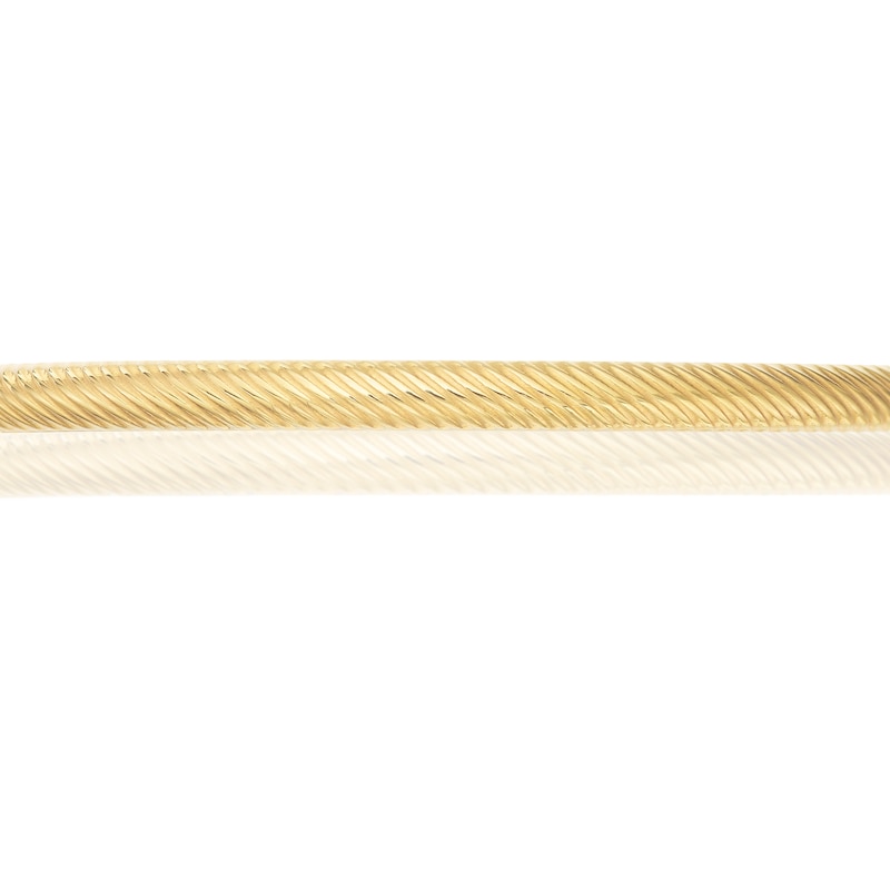 Main Image 2 of 9ct Yellow Gold Engraved Textured Bangle