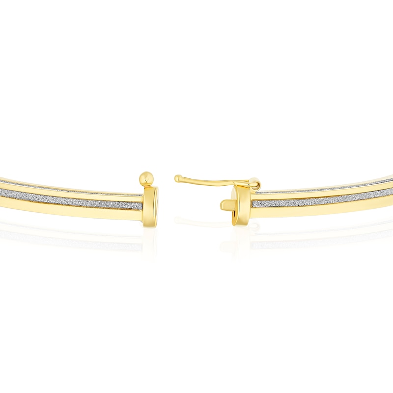 Main Image 2 of 9ct Yellow Gold Multi Row Glitter Bangle